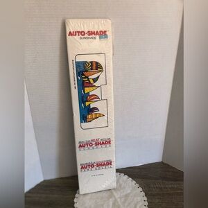 Vtg AUTO-SHADE Sunshade with Bright Multicolour Sailboat Design